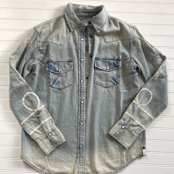 One Teaspoon Wolfgang Western Denim Shirt - Picture 2 of 16